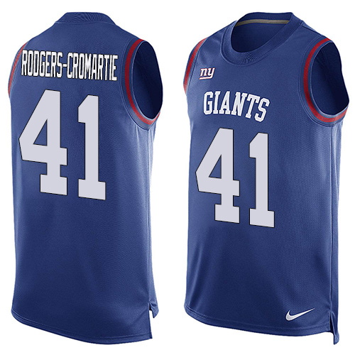 Men's Limited Dominique Rodgers-Cromartie Nike Jersey Royal Blue - #41 Player Name & Number Tank Top NFL New York Giants